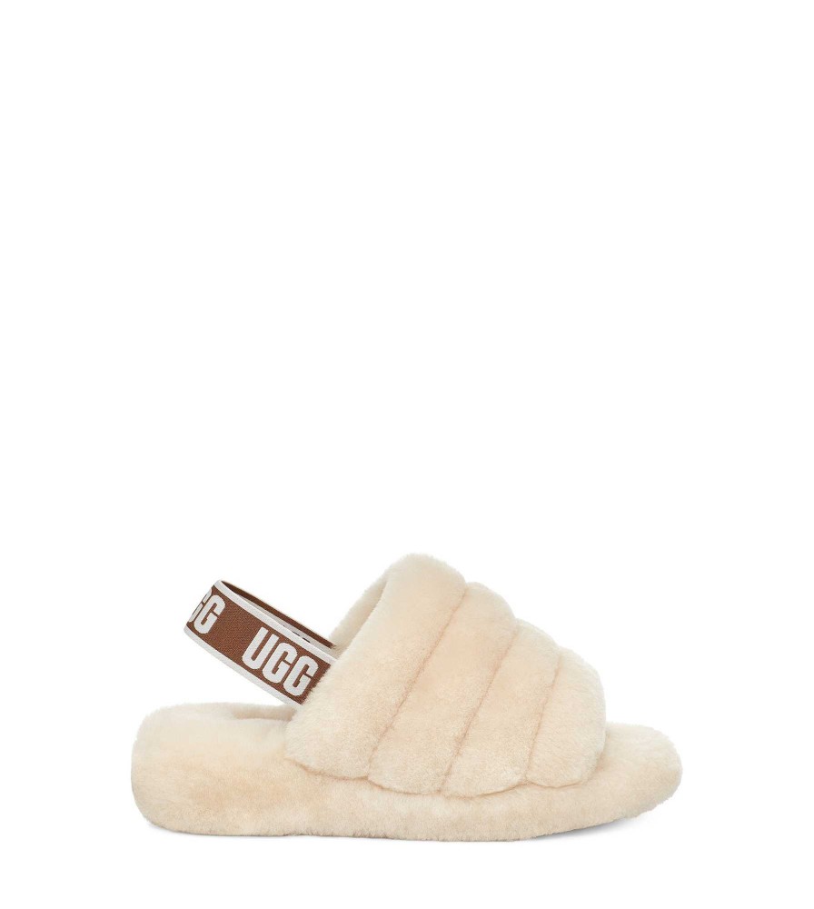 Damen UGG Hausschuhe | Fluff Yeah Slide Natürlich