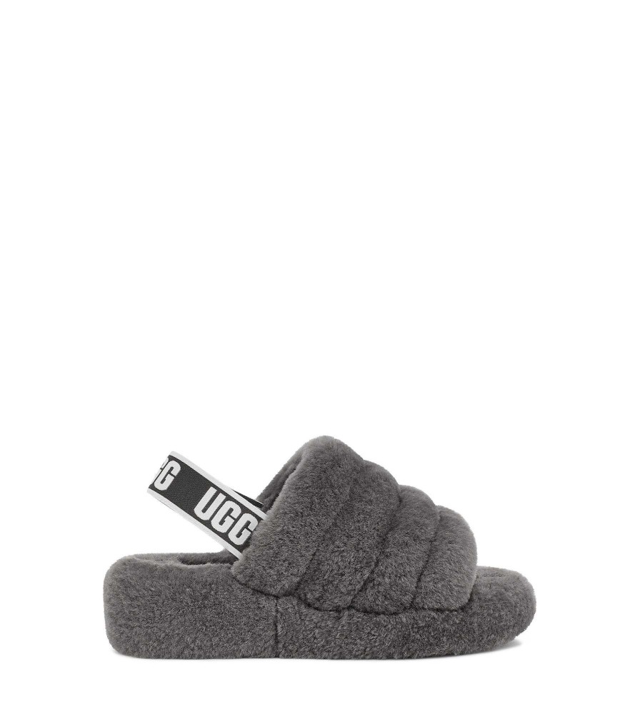 Damen UGG Hausschuhe | Fluff Yeah Slide,Ugg Holzkohle