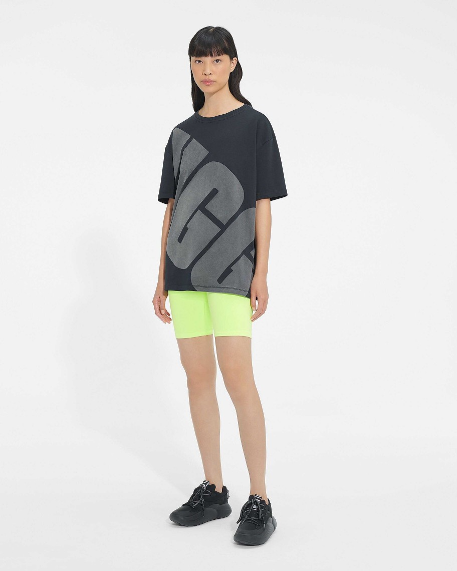 Damen UGG RTW-Kollektion | Jacqueline-Logo-T-Shirt Schwarz / Kohle