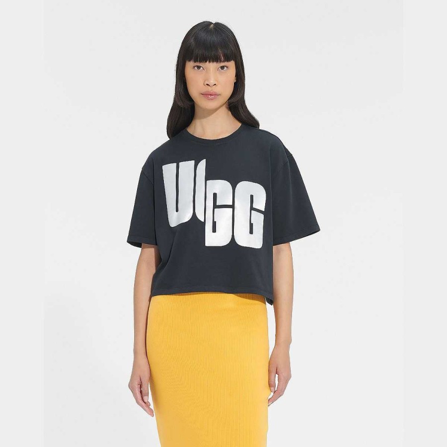 Damen UGG RTW-Kollektion | Fionna-Logo-T-Shirt Schwarz-Weiss