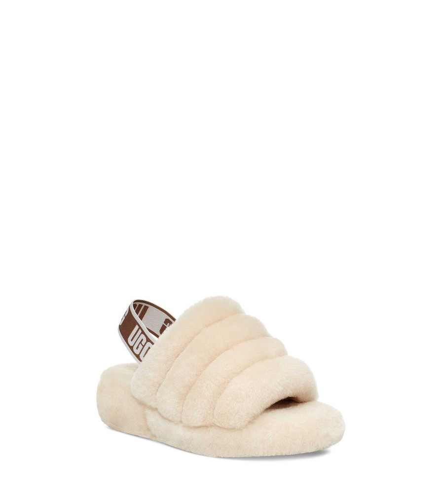 Damen UGG Hausschuhe | Fluff Yeah Slide Natürlich