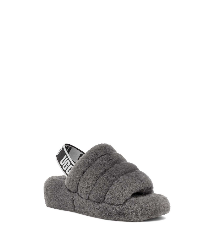 Damen UGG Hausschuhe | Fluff Yeah Slide,Ugg Holzkohle