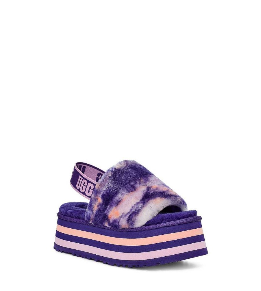 Damen UGG Hausschuhe | Disco-Marmorrutsche, Ugg Violette Nacht