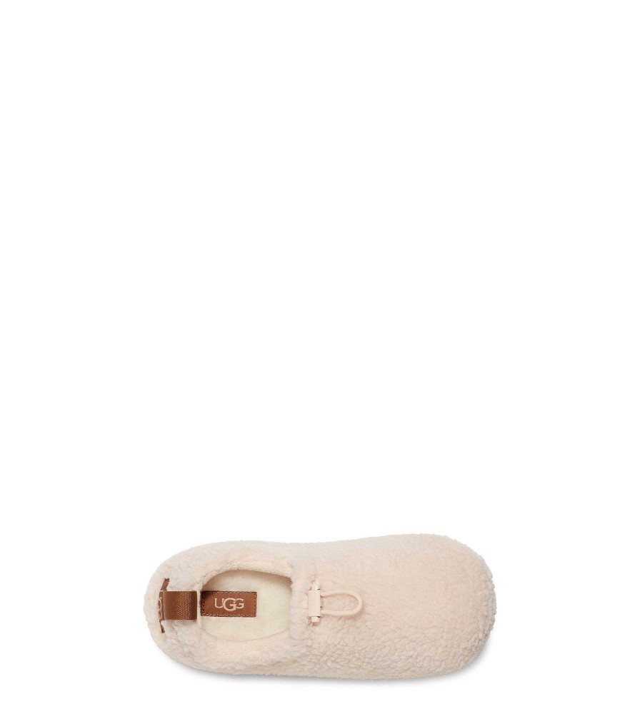 Damen UGG Hausschuhe | Plüschiger Slipper Natur/Kastanie