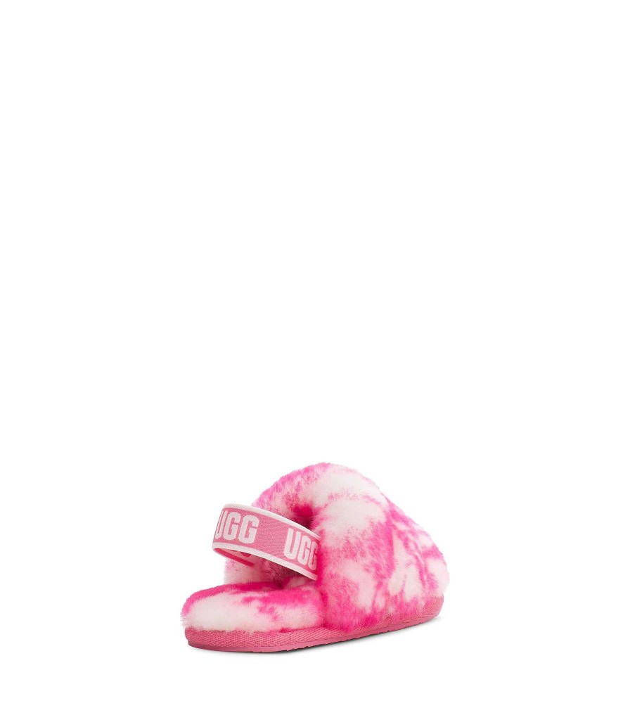 Kinder UGG Hausschuhe | Fluff Yeah Slide Marble Rosa Rose / Muschelrosa