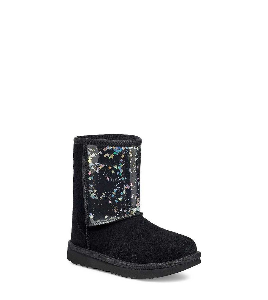 Kinder UGG Stiefel | Classic Ii Klarer Glitzer Schwarz