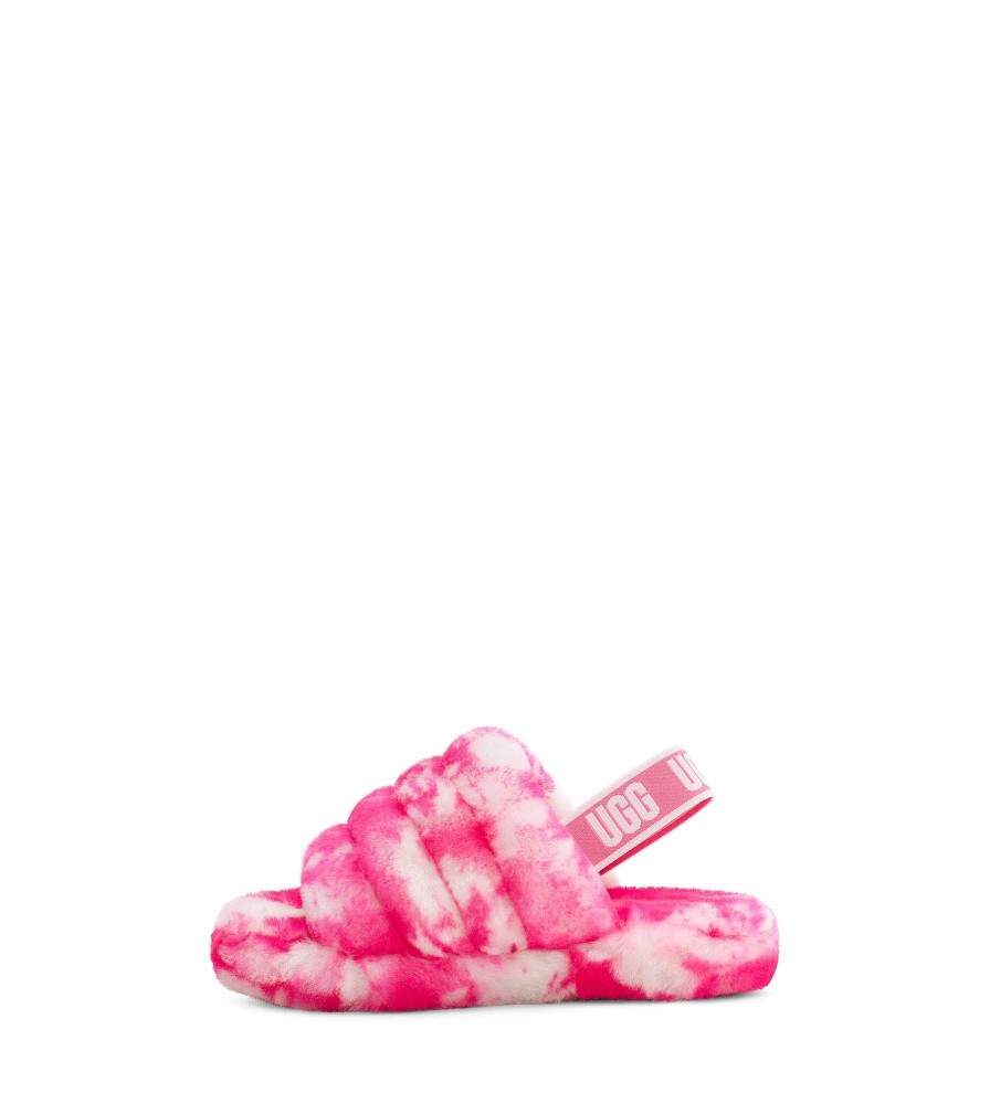 Kinder UGG Hausschuhe | Fluff Yeah Slide Marble Rosa Rose / Muschelrosa