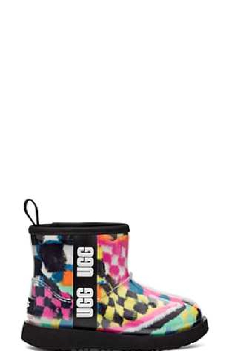 Kinder UGG Stiefel | Klassische transparente Mini-Checks, Ugg Schwarz-Multi